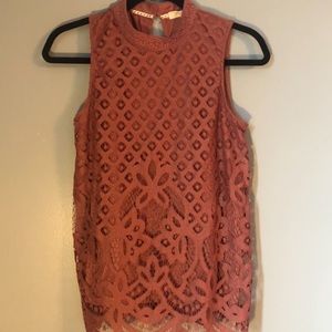 Pink Lace Halter Top